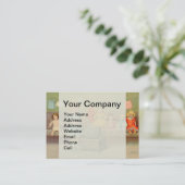 Dolly Wasserij Meisje  Spelen Dolls Schattig Visitekaartje (Staand voorkant)