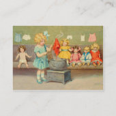 Dolly Wasserij Meisje  Spelen Dolls Schattig Visitekaartje (Achterkant)