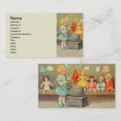 Dolly Wasserij Meisje  Spelen Dolls Schattig Visitekaartje (Voorkant / Achterkant)