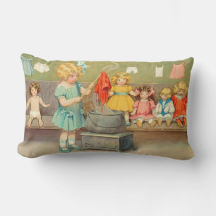 Dolly Wasvrouw Vintage Speelpoppen Schattig Kussen