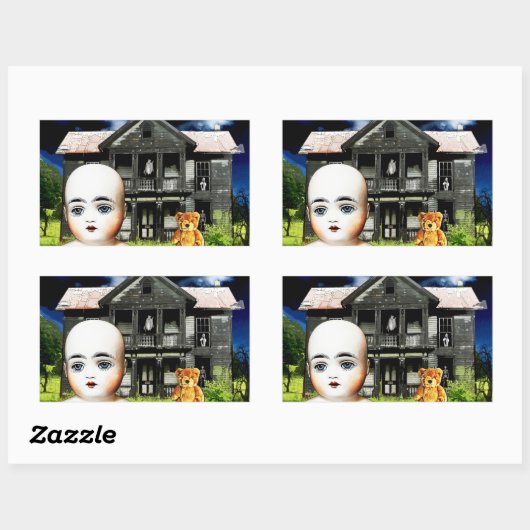 Dollys geweldige Escape Digital Speelgoed Ghost Ar Rechthoekige Sticker (Vel)