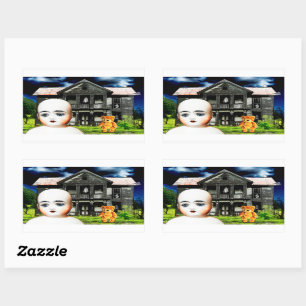Dollys geweldige Escape Digital Speelgoed Ghost Ar Rechthoekige Sticker
