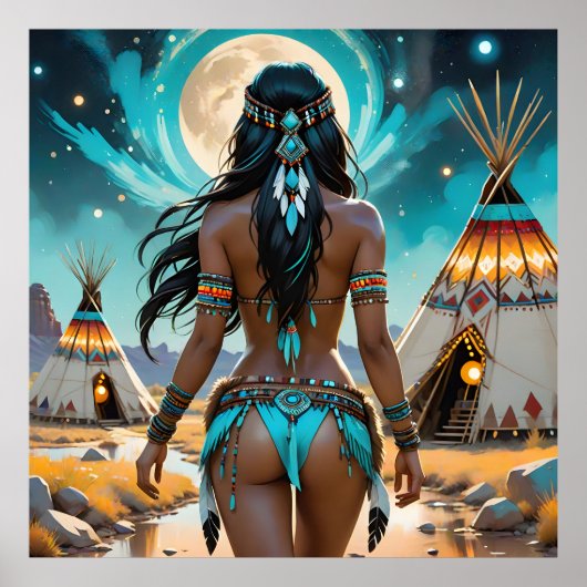 Dollz beroemd gemaakt door Svace 14 Pocahontas Poster (Voorkant)