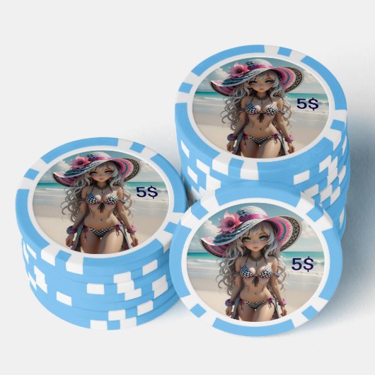 Dollz by: Svace 01 5$ Poker Chip (Opstapeling)