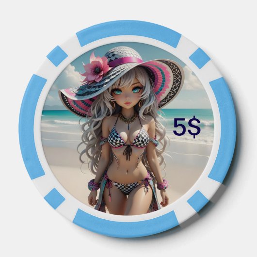 Dollz by: Svace 01 5$ Poker Chip (Achterkant)