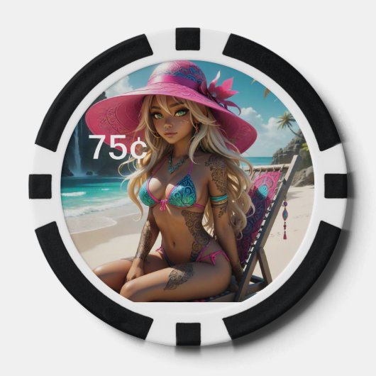 Dollz by: Svace 02 75¢ Poker Chip (Voorkant)