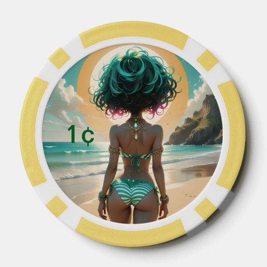 Dollz by: Svace 03 1¢ Poker Chip (Achterkant)