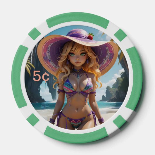 Dollz by: Svace 03 5¢ Poker Chip (Achterkant)