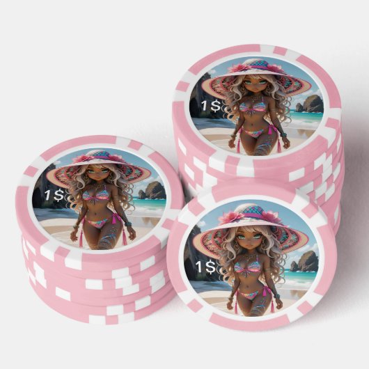 Dollz by: Svace 04 1$ Poker Chip (Opstapeling)