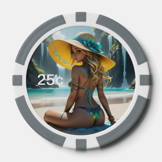 Dollz by: Svace 05 25¢ Poker Chip (Voorkant)