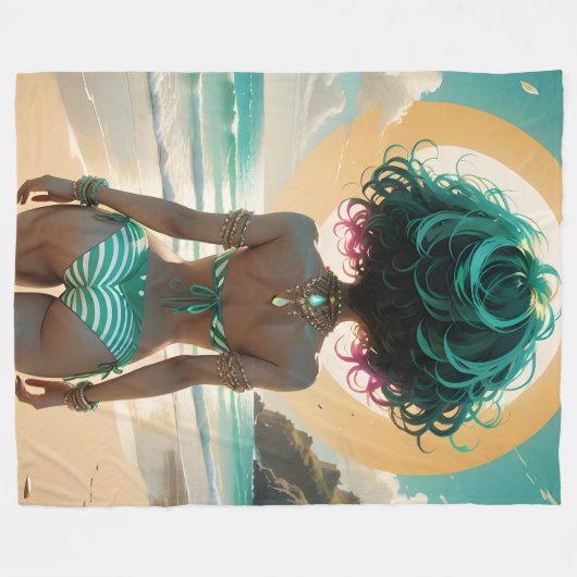 Dollz Sunset Fleece Deken (Voorkant (Horizontaal))