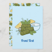 Dolmadakia Invitation Kaart (Voorkant / Achterkant)