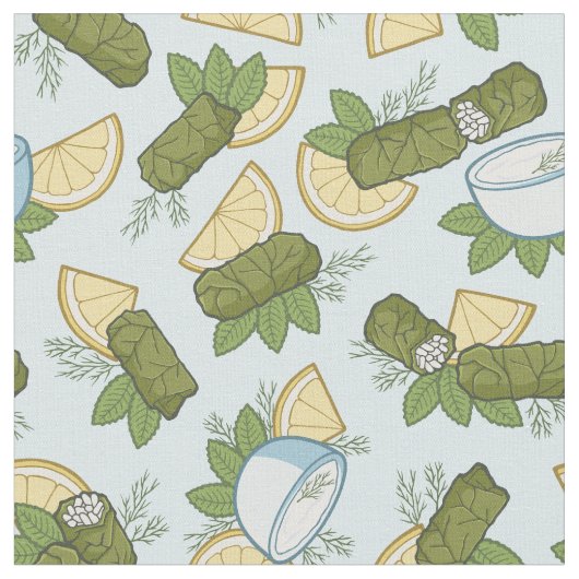 Dolmadakia Pattern Fabric Stof (Close Up)