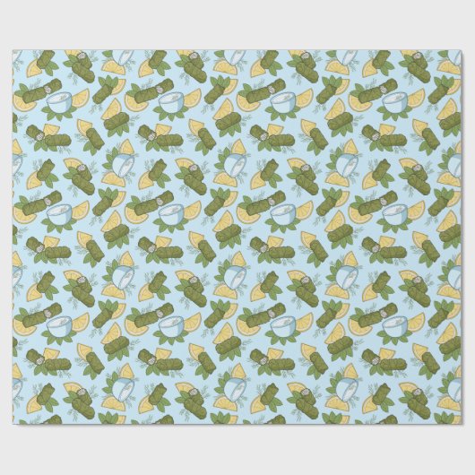 Dolmadakia Pattern Wrapping Paper Cadeaupapier (Vlak)