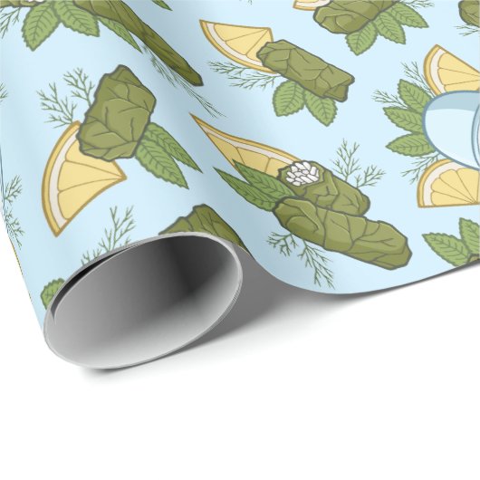 Dolmadakia Pattern Wrapping Paper Cadeaupapier (Rol Hoek)