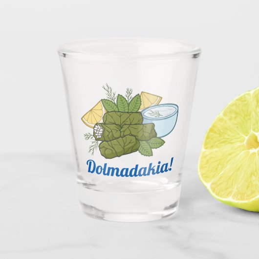 Dolmadakia Shot Glass Glas (Voorkant)