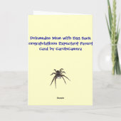 Dolomedes Feliciter aan aanstaande ouders Kaart (Achterkant)