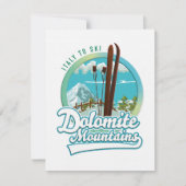 Dolomiet bergen Italië ski logo (Voorkant)