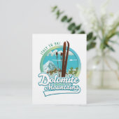 Dolomiet bergen Italië ski logo (Staand voorkant)