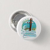Dolomiet bergen Italië ski logo Ronde Button 3,2 Cm (Voorkant /achterkant)