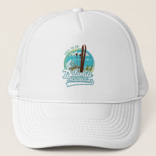 Dolomiet bergen Italië ski logo  Trucker Pet