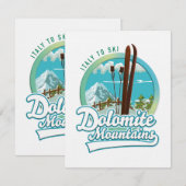 Dolomiet bergt Italië skigebied logo (Voorkant / Achterkant)