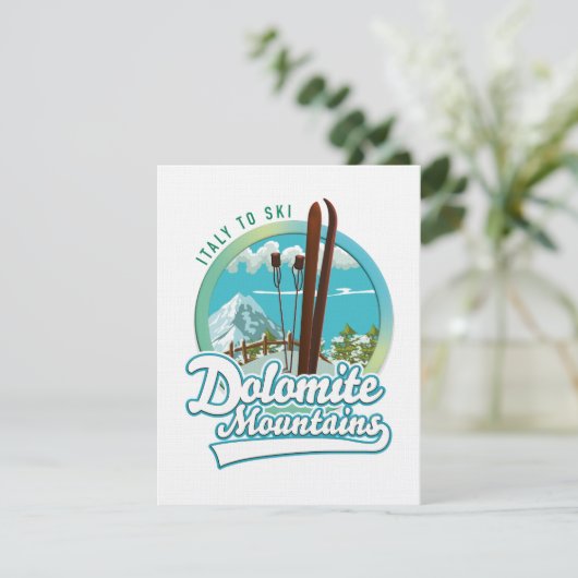 Dolomiet bergt Italië skigebied logo (Staand voorkant)