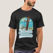 Dolomiet bergt Italië skigebied logo T-shirt (Voorkant)