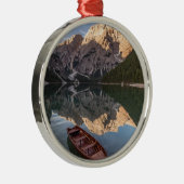 Dolomietalpen | Pragser Wildsee | Tirol, Italië Metalen Ornament (Rechts)