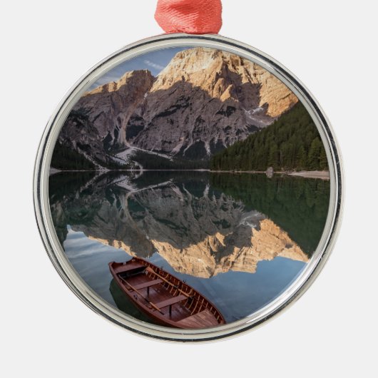 Dolomietalpen | Pragser Wildsee | Tirol, Italië Metalen Ornament (Voorkant)