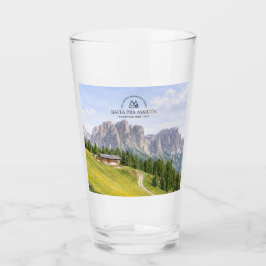 Dolomieten Alpen Hut Aquarel Natuur Landschap Glas