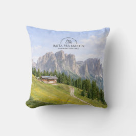 Dolomieten Alpen Hut Aquarel Natuur Landschap Kussen