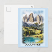 Dolomieten Bergen Italië Landschap Briefkaart (Voorkant / Achterkant)