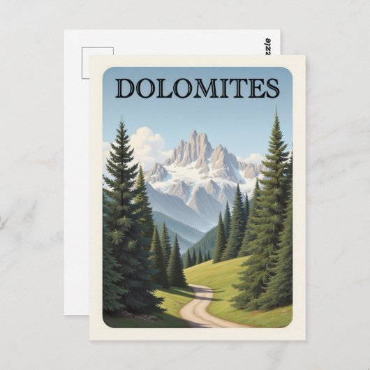  Dolomieten Bergen Italië Landschap Briefkaart (Voorkant / Achterkant)