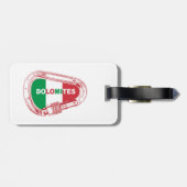 Dolomieten die Carabiner beklimmen Bagagelabel (Achterkant horizontaal)