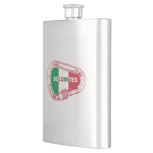 Dolomieten die Carabiner beklimmen Flacon (Links)