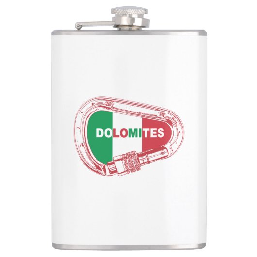 Dolomieten die Carabiner beklimmen Heupfles (Voorkant)