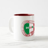 Dolomieten die Carabiner beklimmen Tweekleurige Koffiemok (Voorkant links)