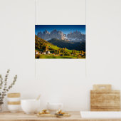 Dolomieten dorp in de herfst poster (Keuken)