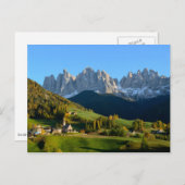 Dolomieten dorp in herfst briefkaart (Voorkant / Achterkant)