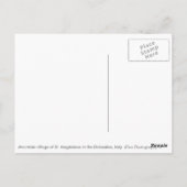 Dolomieten dorp in herfst briefkaart van het zwart (Achterkant)