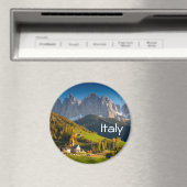 Dolomieten dorp in herfst magneet met tekst (Insitu (Vaatwasser))