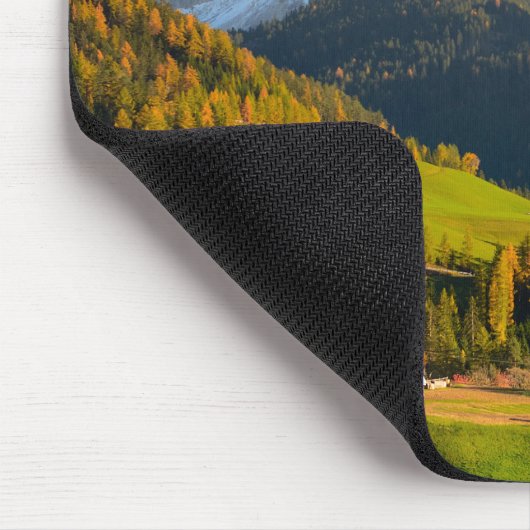Dolomieten dorp in herfst mousepad muismat (Hoek)