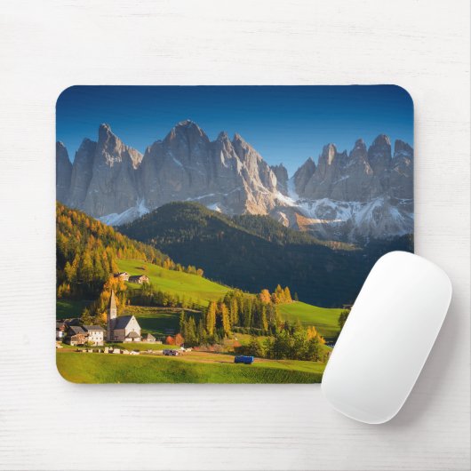 Dolomieten dorp in herfst mousepad muismat (Met muis)