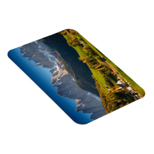 Dolomieten dorp in herfst rechthoekige magneet (Rechterzijde)