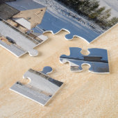 Dolomieten dorp in the snow in winter legpuzzel (Zijkant)