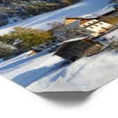 Dolomieten dorpsposter in de winter poster (Hoek)