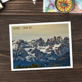 Dolomieten, italiaanse alpen briefkaart