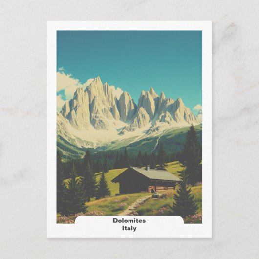 Dolomieten, Italië  Alpen Briefkaart (Voorkant)