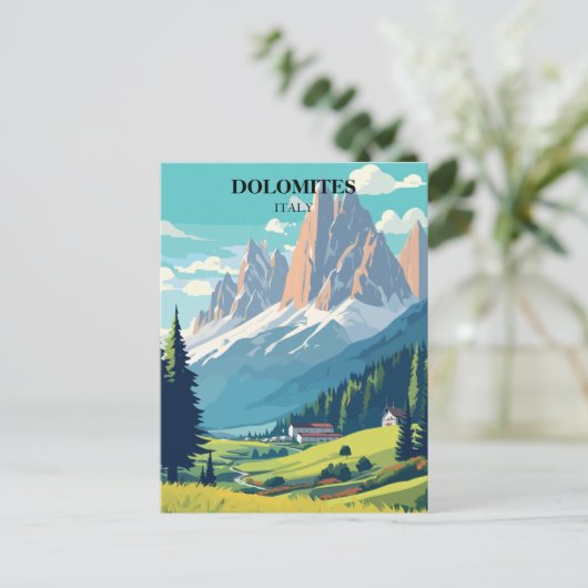 Dolomieten Italië Bergen Reizen Briefkaart (Staand voorkant)
